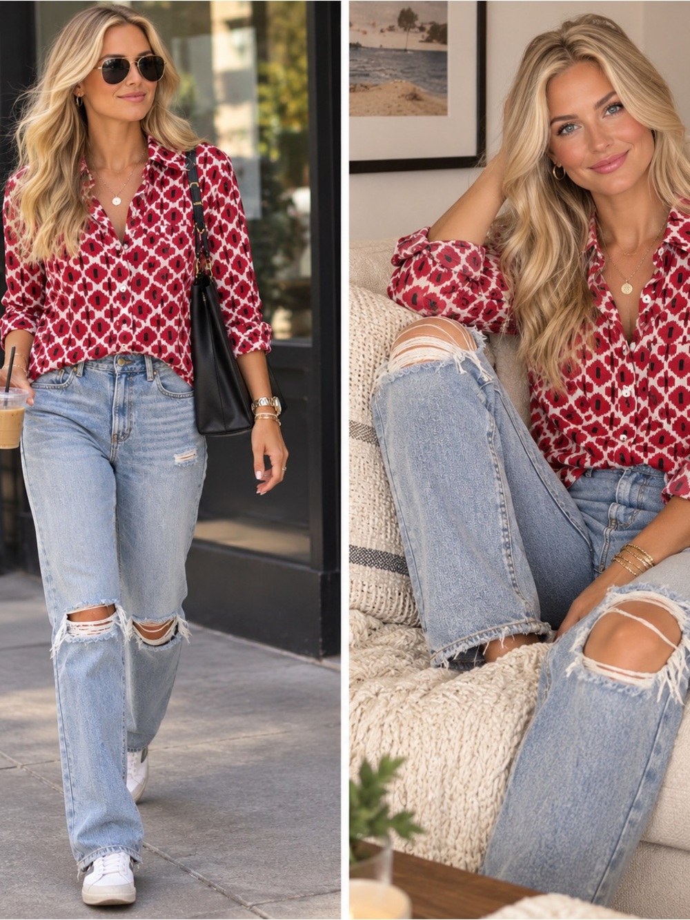 American Eagle Outfitters distressed Mom Jeans